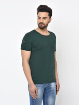 Olive Men Round Neck T-Shirt