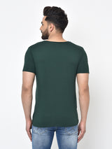 Olive Men Round Neck T-Shirt
