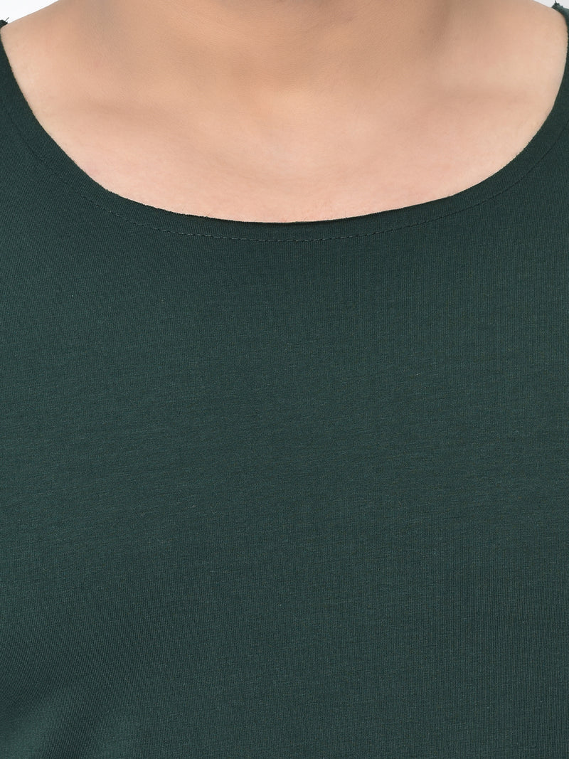 Olive Men Round Neck T-Shirt