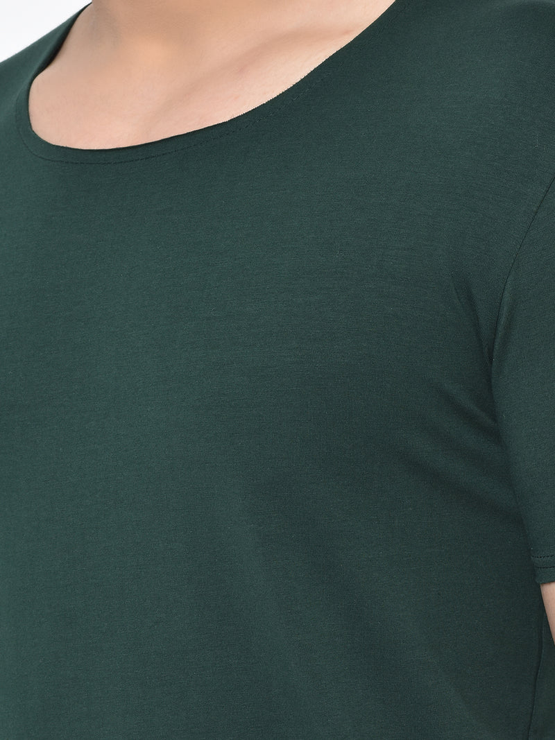 Olive Men Round Neck T-Shirt