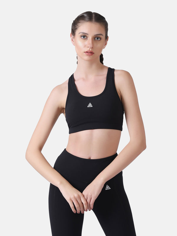 WOMEN'S SNUG FIT SPORTS BRA- BLACK