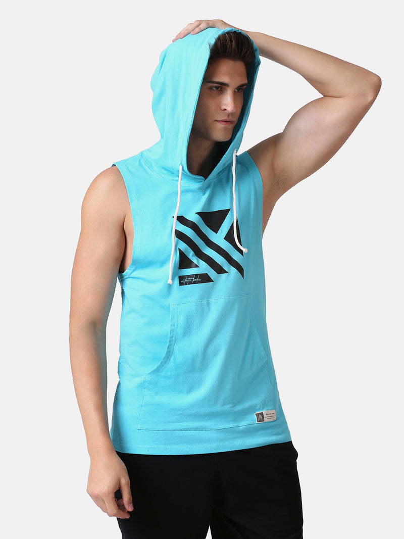 MEN'S ESSENTIAL HOODIE STRINGER- LIGHT BLUE