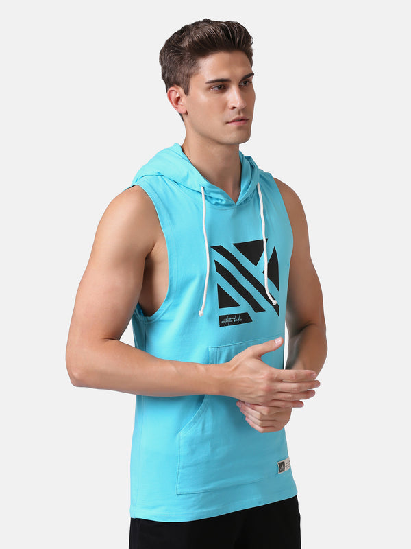 MEN'S ESSENTIAL HOODIE STRINGER- LIGHT BLUE