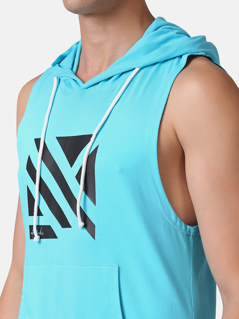 MEN'S ESSENTIAL HOODIE STRINGER- LIGHT BLUE