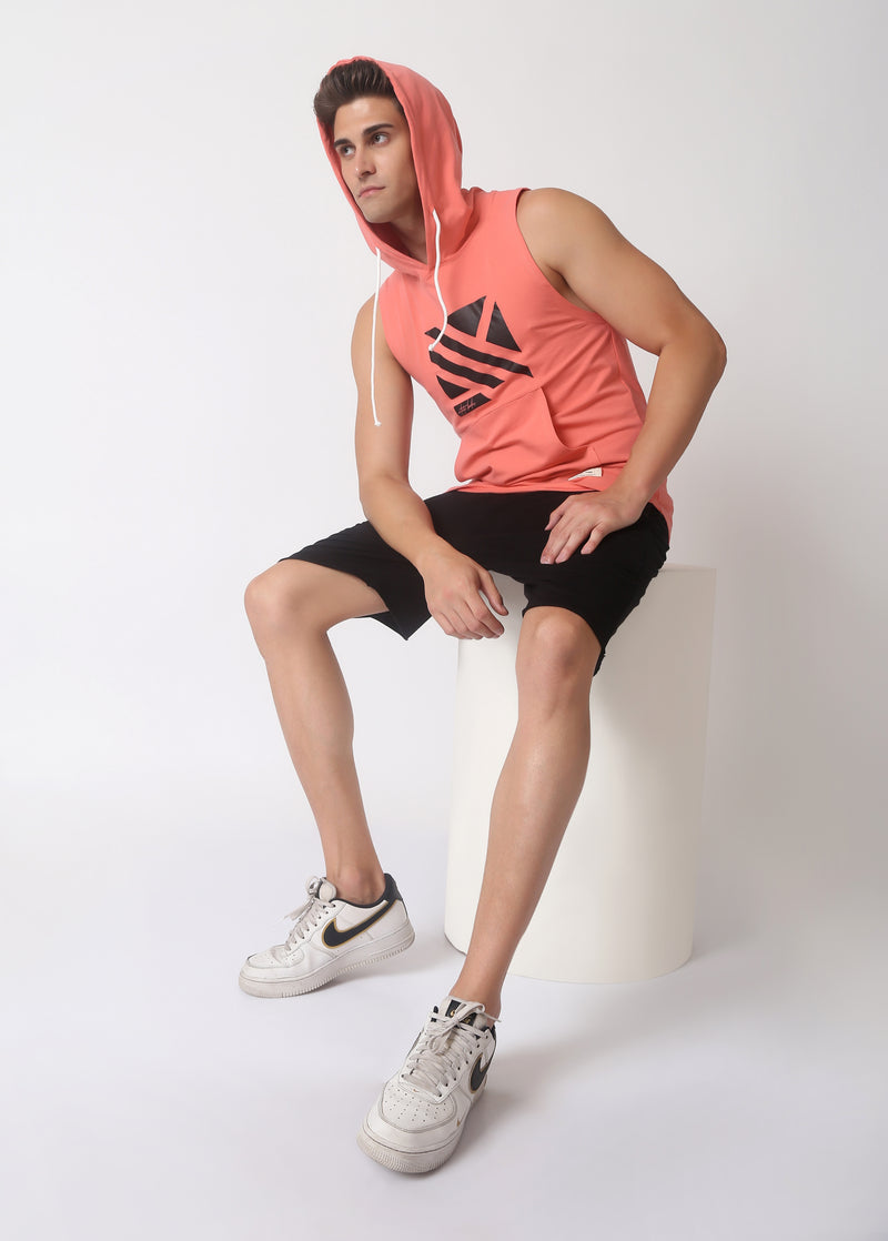 MEN'S ESSENTIAL HOODIE STRINGER- PINK