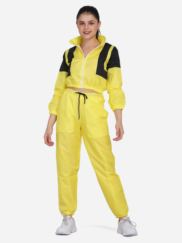Women Retro Track Suit- Yellow