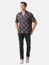 MEN'S VINTAGE CHAIN PRINT OVERSIZE SHIRT