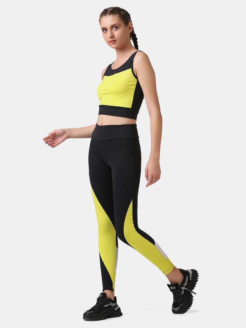 POWER BLOCK CO ORDS (BLACK & YELLOW)