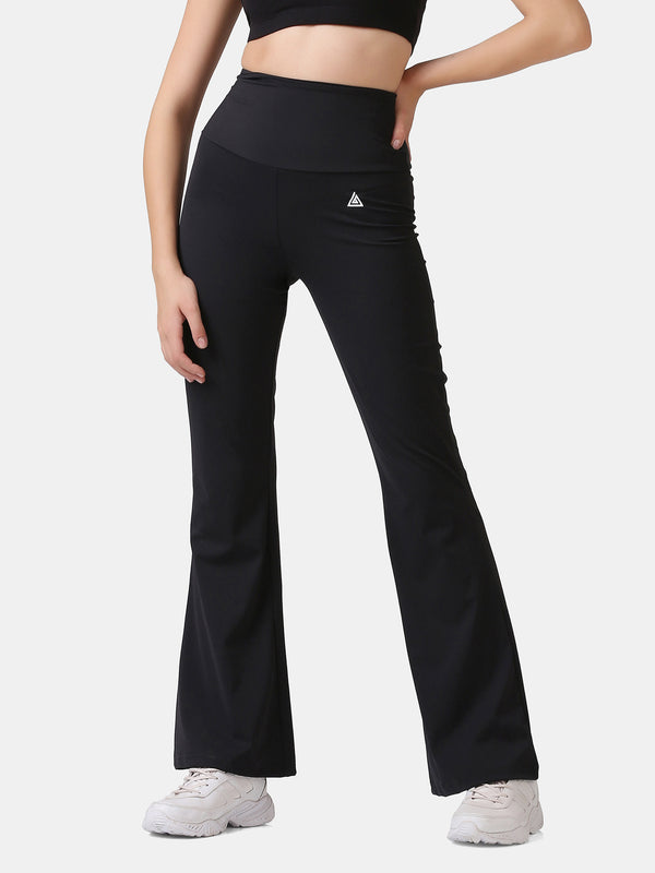 WOMEN'S FLARED PANT-BLACK