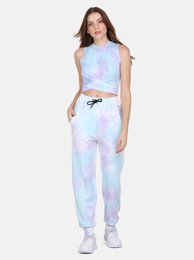 TIE Dye CO ORDS SET(JOGGER) -BLUE & PURPLE