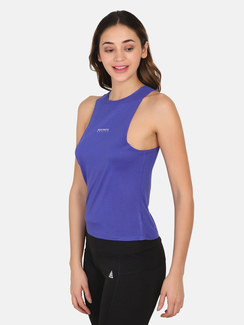 Women Vest Active Wear TOP (Blue)
