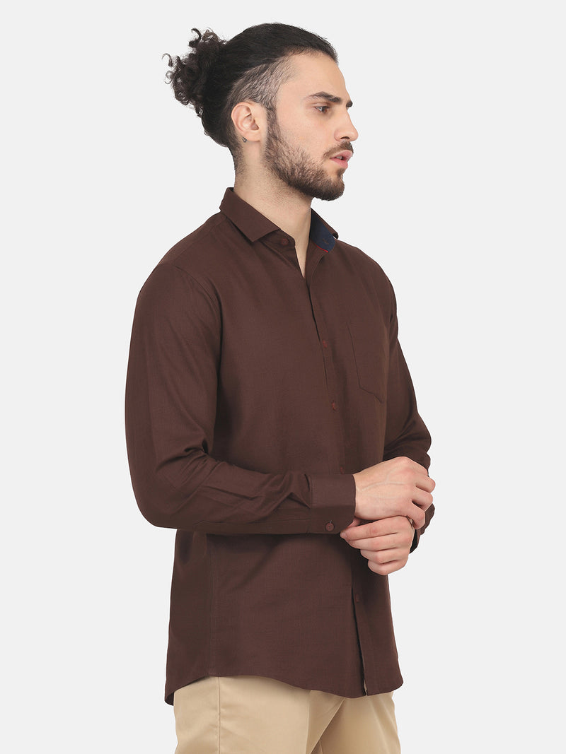 Solid Shirt - Brown