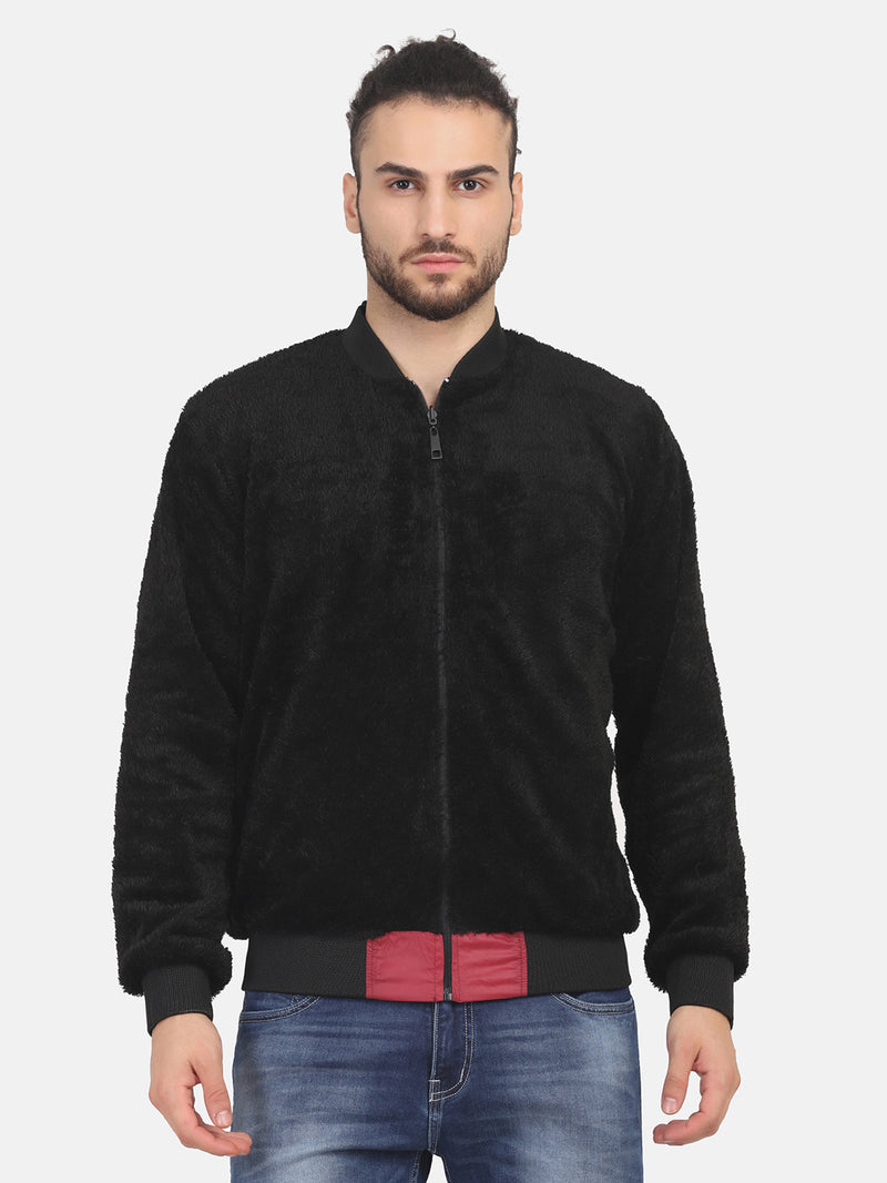 Men's Bomber Jacket - Wine