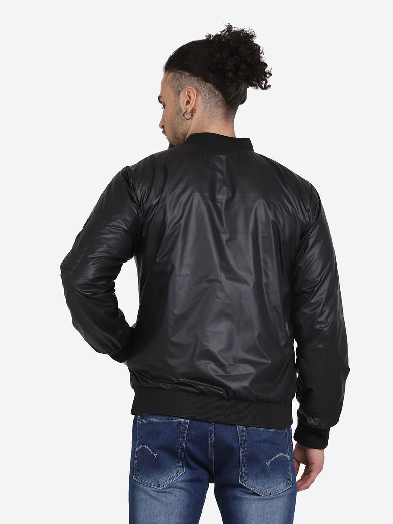 Men's Bomber Jacket- BLACK