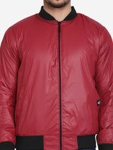 Men's Bomber Jacket - Wine
