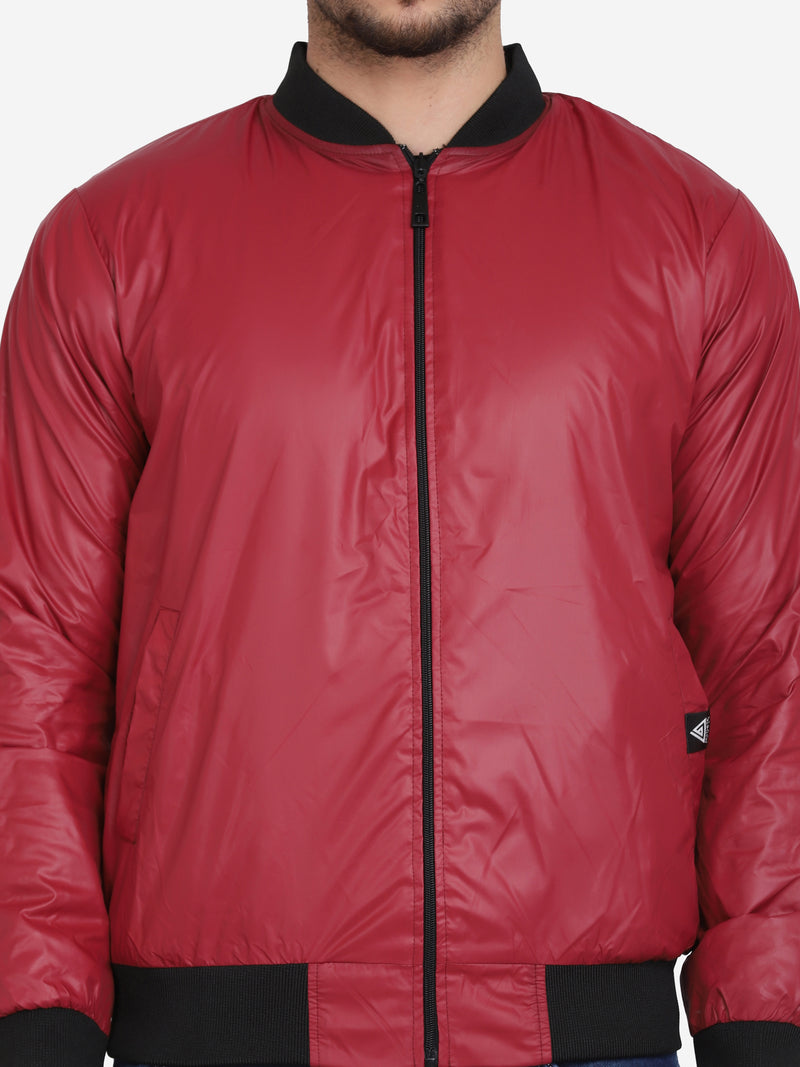 Men's Bomber Jacket - Wine