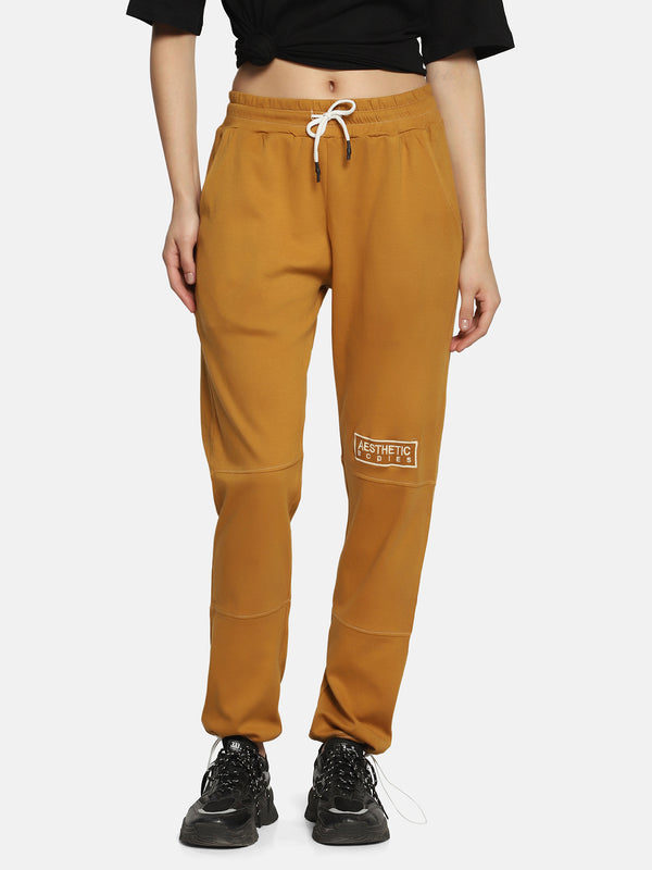 Womens Panelled Jogger (Mustard)