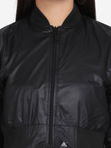 WOMEN'S BOMBER JACKET- BLACK