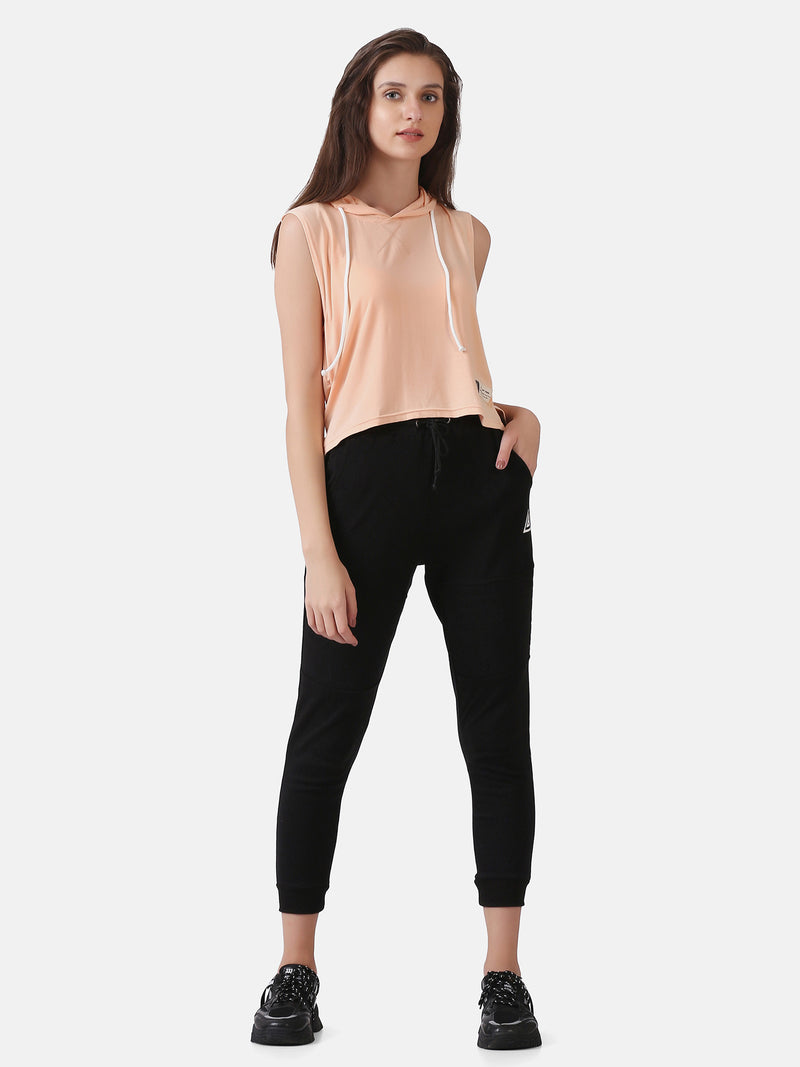 ESSENTIAL HOODIE STRINGER- PEACH