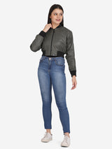 WOMEN'S BOMBER JACKET- OLIVE