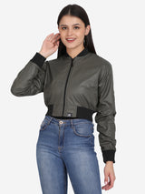 WOMEN'S BOMBER JACKET- OLIVE