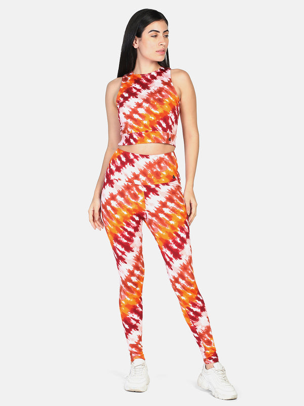 WOMEN'S HIGH WAIST TIE DYE CO ORDS