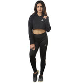 Women’s  Terry Crop Hoodie (Black)