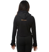 Women’s  Terry Crop Hoodie (Black)